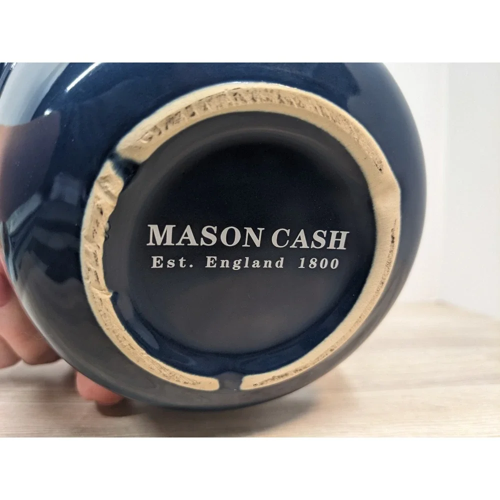 Mason Cash Navy Blue No 42 Mixing Bowl 650ml 22oz Ceramic Baking Goods England